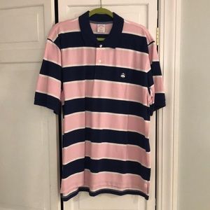 Brooks Brothers Performance Polo 100% Cotton Blue/Pink - XL